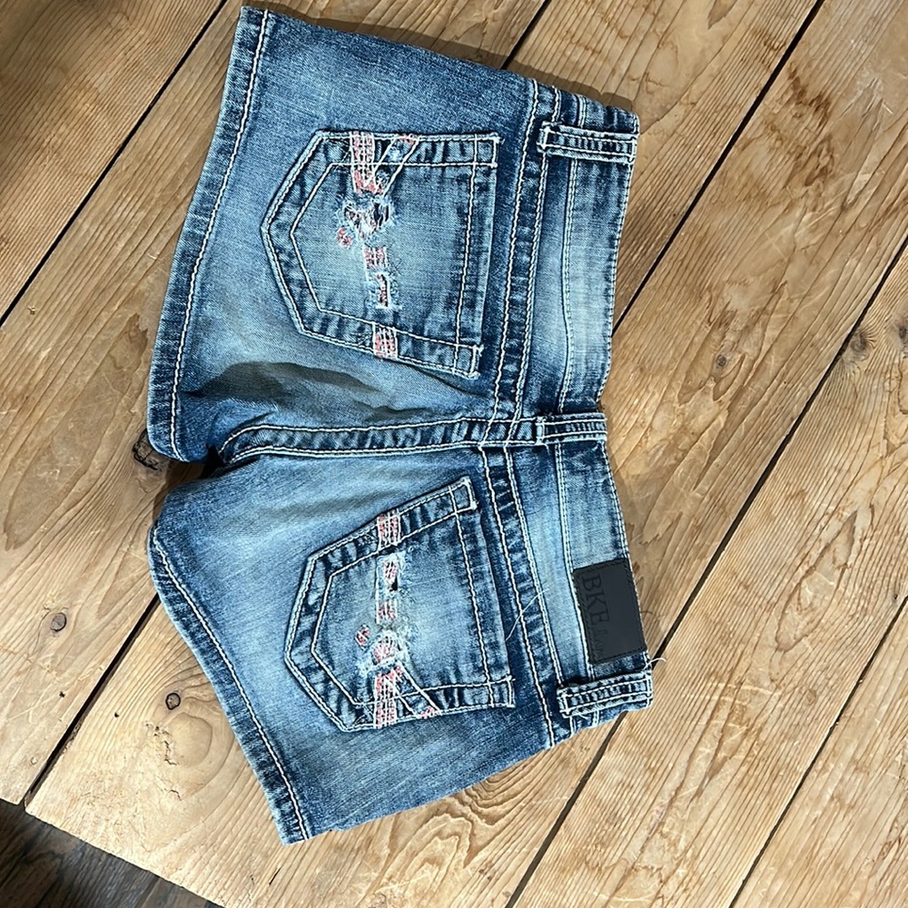 BKE Denim Stella jean stitched shorts sz 24